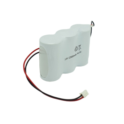 Zestaw akumulatorów oświetlenia awaryjnego obok siebie 3,6 V C2500 mAh NiCd 64 g