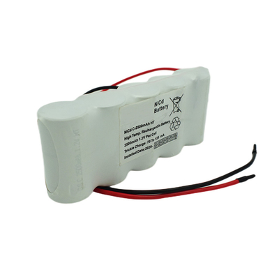 Zestaw akumulatorów oświetlenia awaryjnego obok siebie 6,0 V C2500 mAh NiCd