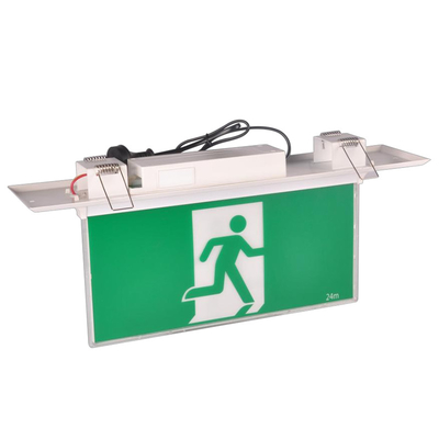 1.5Ah Oprawa wpuszczana Światło awaryjne Trad Exit Light Białe 4W EGS4R