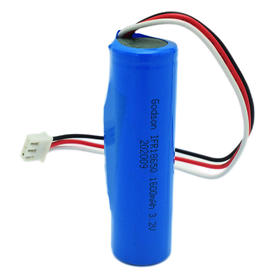 Cylindryczne baterie przeciwpożarowe LiFePO4 IFR18650 1600mAh 3,2V