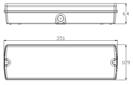 Akumulator litowo-jonowy 60 Hz Awaryjne światło LED Przegroda biała 4 W 150 lm Montaż sufitowy