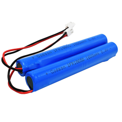 Konfigurowalna awaryjna bateria litowa LiFePO4 18650 1600 mAh 6,4-woltowy akumulator