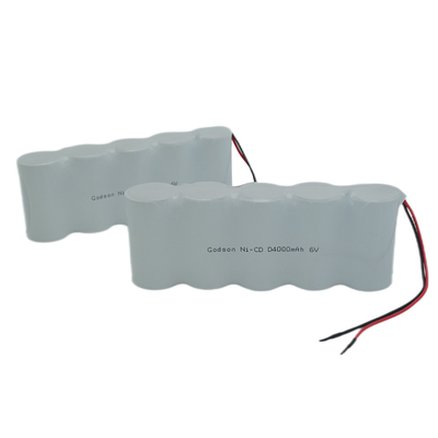 NiCD awaryjne światło wyjściowe baterie D4000mAh 6,0 V bezpieczne bok po bok