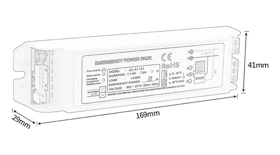 11-20W Max 1.25A Emergency Lighting Power Pack 2h Dostosowany
