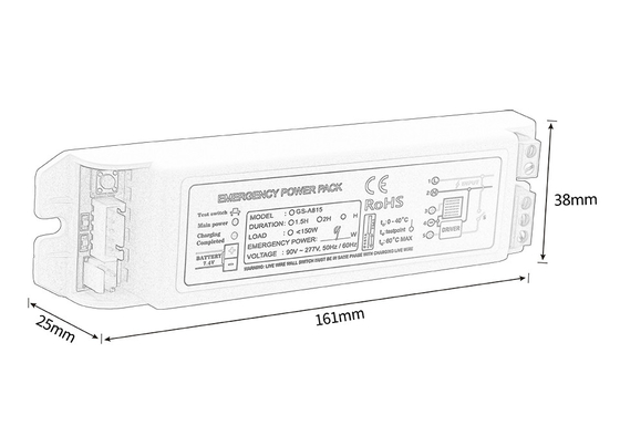 OEM DC 21-100V Emergency Power Pack 6-13W Emergency Lighting Kit