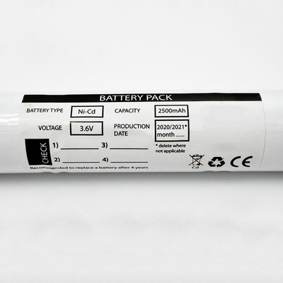 3.6V 2500mAh bateria Ni-CD do oświetlenia awaryjnego z wysoką efektywnością kosztową