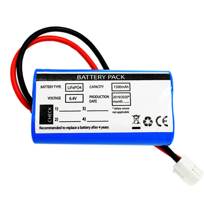 Nadzwyczajne oświetlenie słoneczne użycie Side By Side Typ LiFePO4 Baterie 1500mAh 6,4 Volt