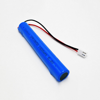 OEM Bateria oświetlenia awaryjnego IFR 18650 1.6Ah 6.4V LiFePO4 Zestaw baterii Długi cykl życia