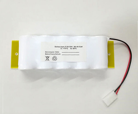 Akumulator obok siebie 6,0 V D4000 mAh Ni Cd z płytą montażową
