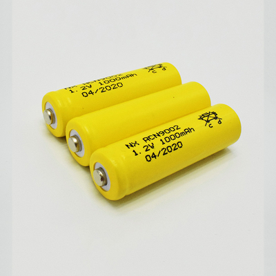 Żółte ogniwa baterii Nicd z PVC 1,2 V Akumulator AA1000 mAh Typ sztyftu