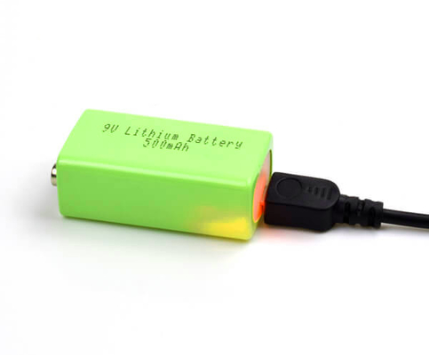 Akumulator litowo-żelazny awaryjny Akumulator litowy 500 mAh 9 V z USB