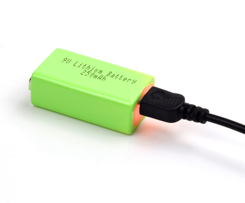 Oświetlenie awaryjne 9V 250mAh Bateria litowa o niskiej temperaturze z USB