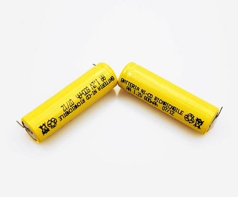 16,6 g 1,2 V Ni Cd Akumulator Żółty PVC AA600 mAh