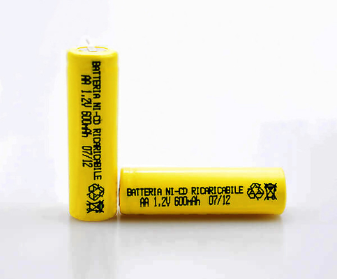 16,6 g 1,2 V Ni Cd Akumulator Żółty PVC AA600 mAh