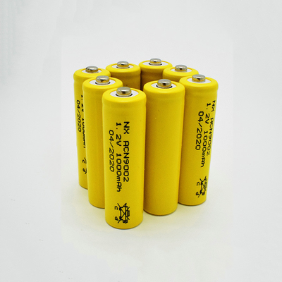 Żółte ogniwa baterii Nicd z PVC 1,2 V Akumulator AA1000 mAh Typ sztyftu